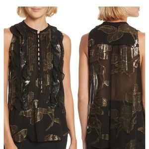 A.L.C Tomei sleeveless metallic blouse